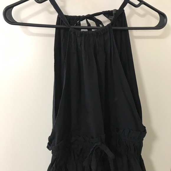 Zara trafaluc halter neck smock waist open back mini dress size Small - Picture 3 of 9